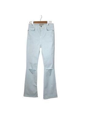 Rebecca Minkoff Sunset Flare High Rise Light Wash Slightly Distressed Size 27